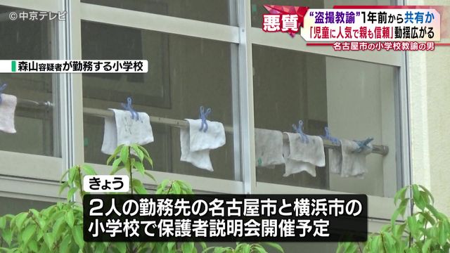 名古屋の小学校教諭“盗撮”　｢児童に人気で親も信頼｣ 動揺広がる　“盗撮教諭”１年前から共有か　