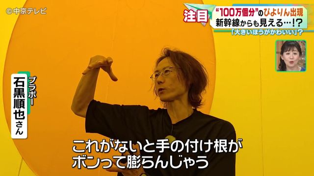 約7mの巨大ぴよりん出現　実物ぴよりんの 100万ぴよ分　巨大ぴよりんの“秘密” とは…