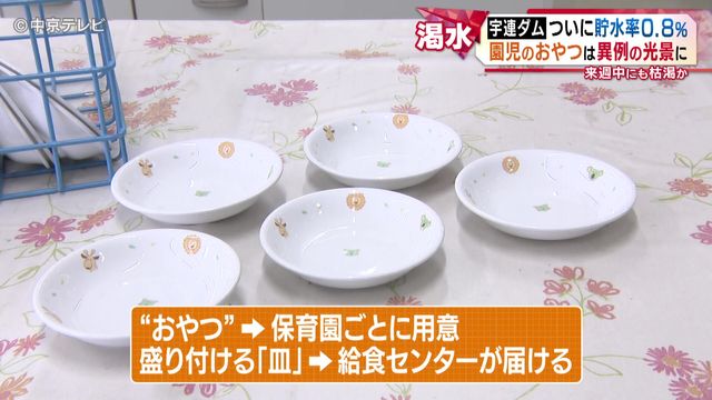 宇連ダムついに貯水率0.8％ 園児のおやつは異例の光景に 来週中にも枯渇か