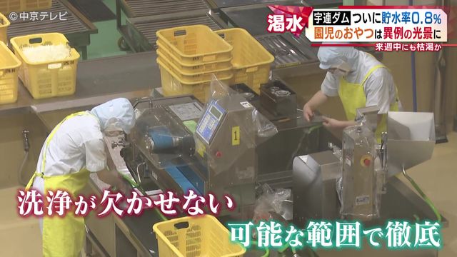 宇連ダムついに貯水率0.8％ 園児のおやつは異例の光景に 来週中にも枯渇か