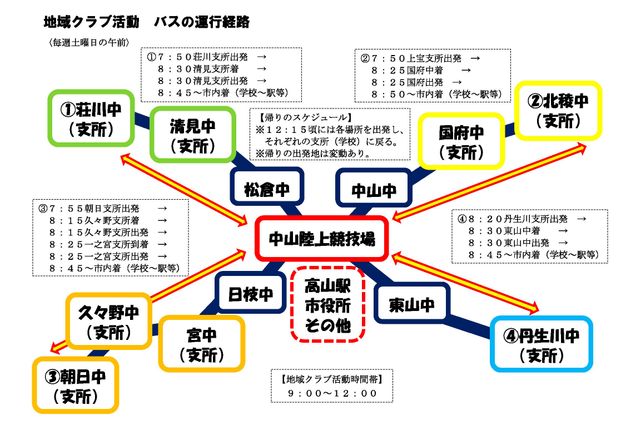 部活動の地域移行を支える「地域クラブバス」　週末の無料送迎で中学生の活動参加をサポート　広大な市域の移動課題や保護者の送迎負担を軽減　岐阜・高山市