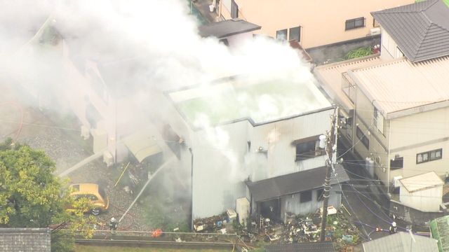 男性１人が死亡　西尾市の住宅で火災　消火活動続く （９月２９日 午前１１時３０分現在）