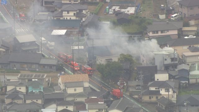 男性１人が死亡　西尾市の住宅で火災　消火活動続く （９月２９日 午前１１時３０分現在）