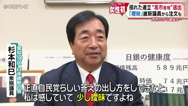 揺れた連立“ 高市首相”選出 「曖昧」維新議員から注文も 河村たかし議員は…