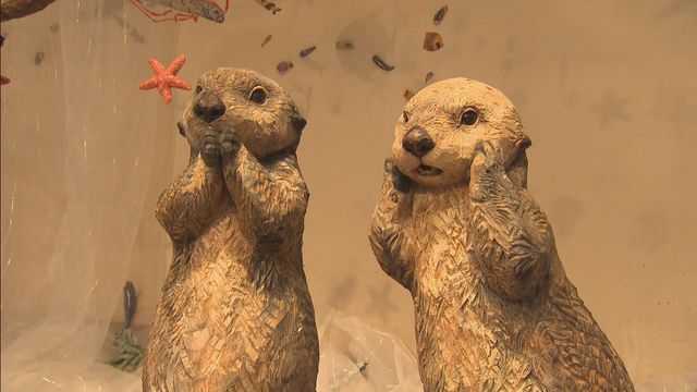 動物の木彫り展 彫刻家はしもとみおさんの作品約550点を展示 愛知・岡崎市「おかざき世界子ども美術博物館」