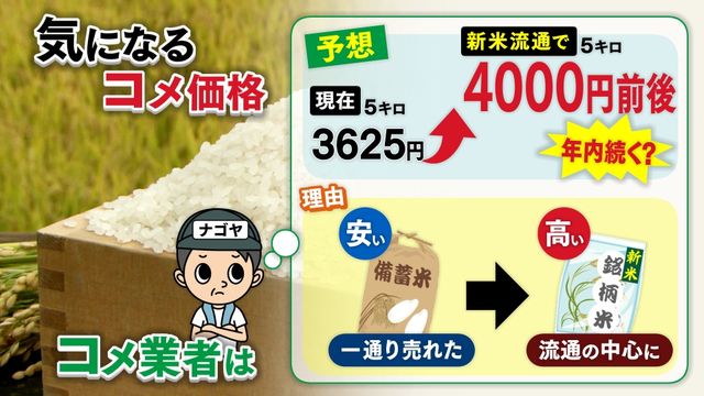 続く“令和のコメ騒動”　増産決定も今年の値下がりは期待薄か…　新米シーズン到来で5キロ4000円台に？　「去年の5キロの値段が今の2キロの値段」
