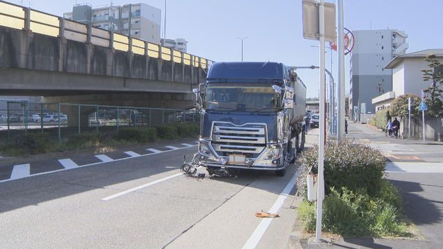 大型トレーラーにはねられ男性重体　「けがをさせたことに間違いありません」　名古屋・熱田区