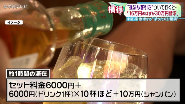 急増する「ぼったくり相談」　“違法な客引き”について行くと…被害を訴える男性が語る実態　名古屋・錦