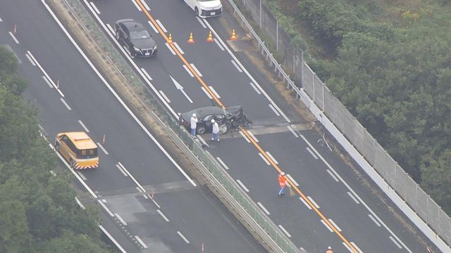 中央道で車3台が絡む事故 一時通行止めに 3人が病院に搬送、命に別条はなし 岐阜・多治見市