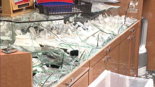 防カメが捉えた強盗の一部始終　質店の閉店作業中に乱入　店員と犯人が鉢合わせ　次々とショーケースを破壊…