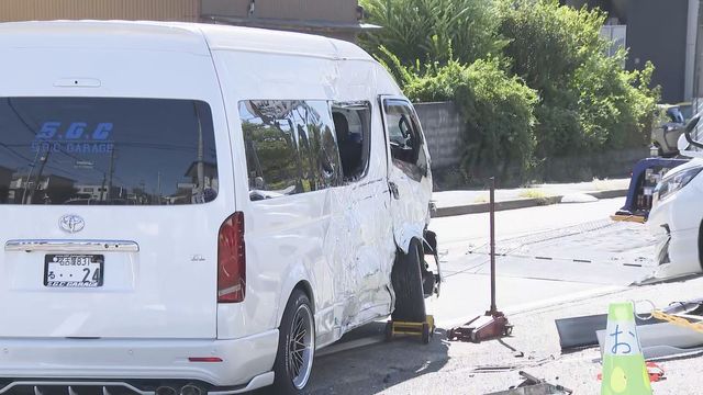 【速報】市バスとワンボックスカーの事故 乗客ら9人けが 名古屋・緑区