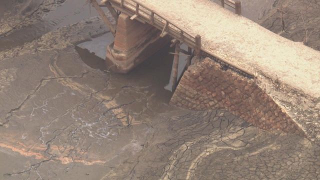 貯水率が0.8％に　豊川用水の水源・宇連ダム　くみ上げポンプ設置（13日午前0時時点）