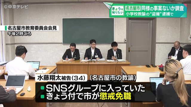 小学校教諭“盗撮”で逮捕 第三者委員会を設置し同様の事案ないか調査 名古屋市